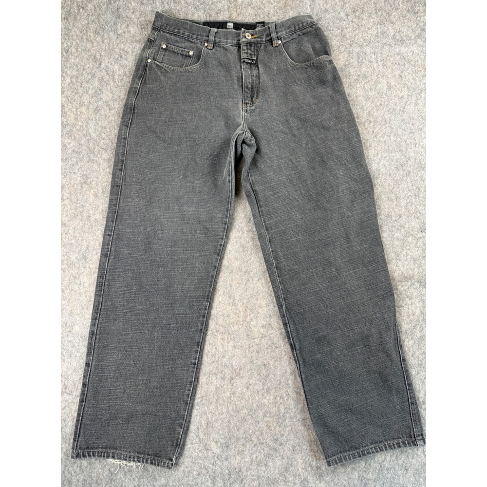 Marithe Francois Girbaud Baggy Jeans Men 33 Faded Black Wide Leg Carpenter Denim